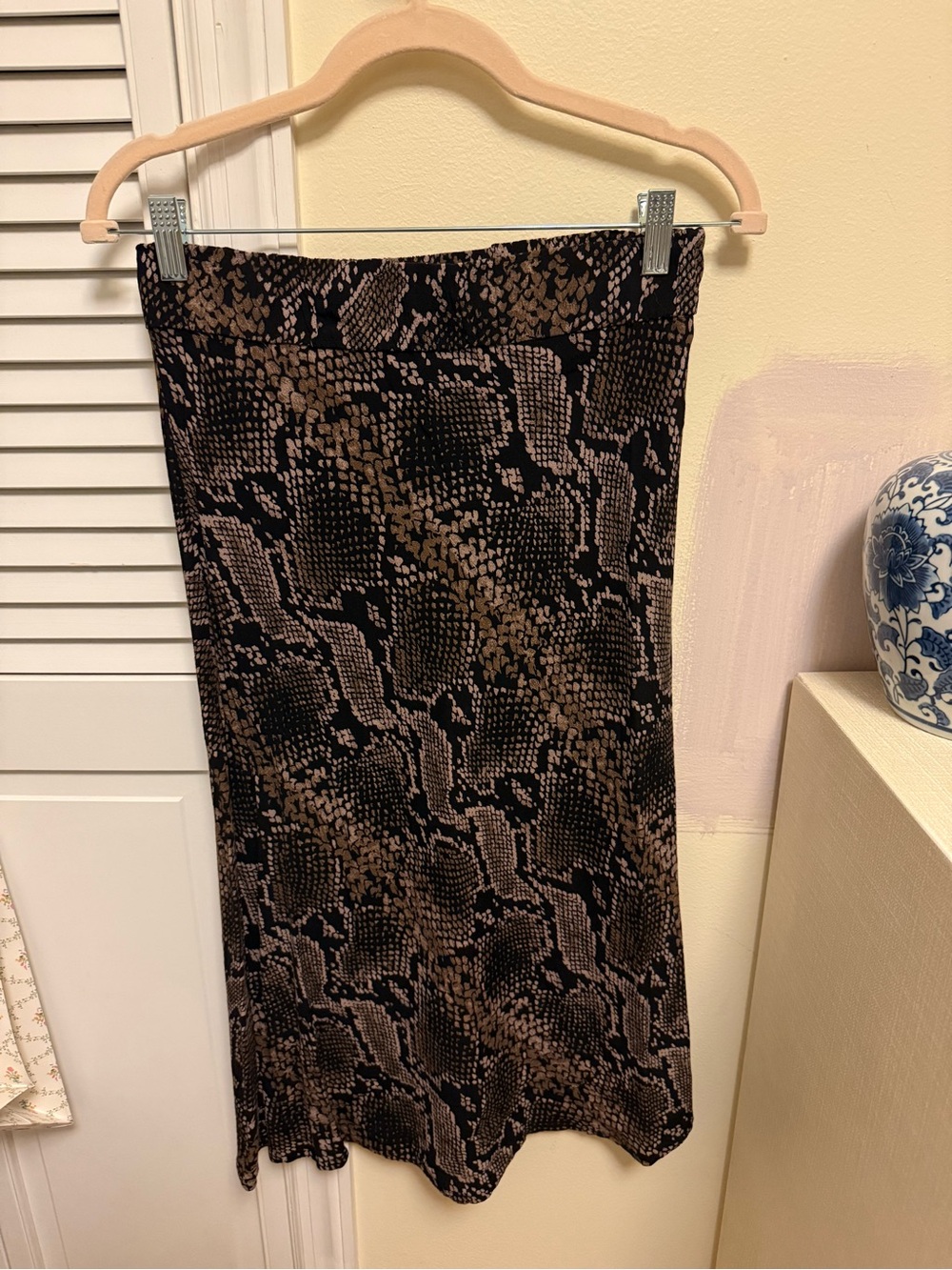 Zara Snake Skin print chiffon midi skirt